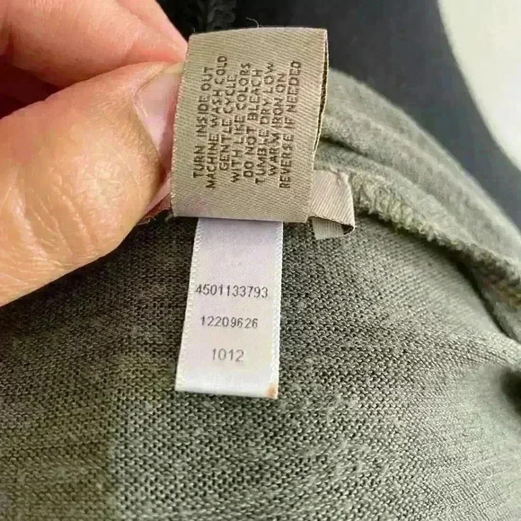 Easywear by Chicos Knit light breezy Cardigan Pocket Moss Hunter Green Women 3 - Picture 8 of 10